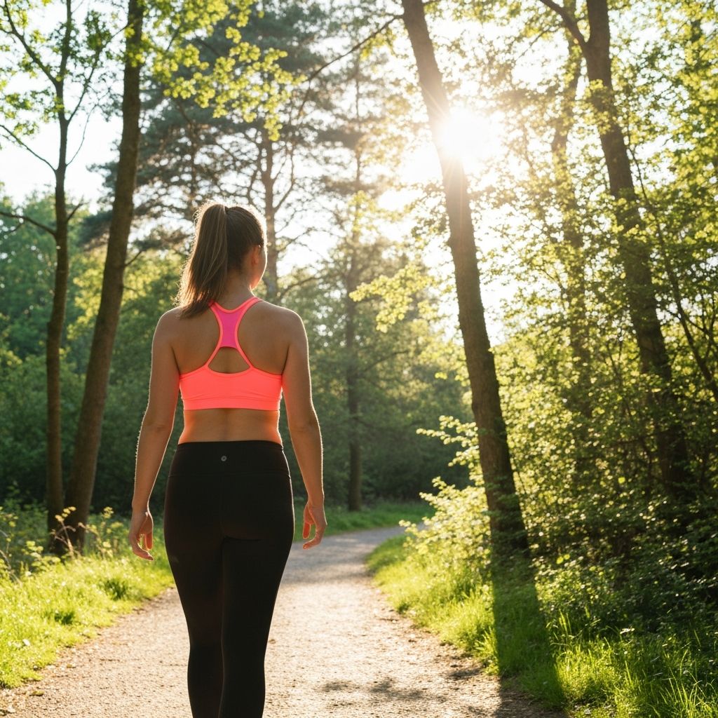 Person walking outdoors