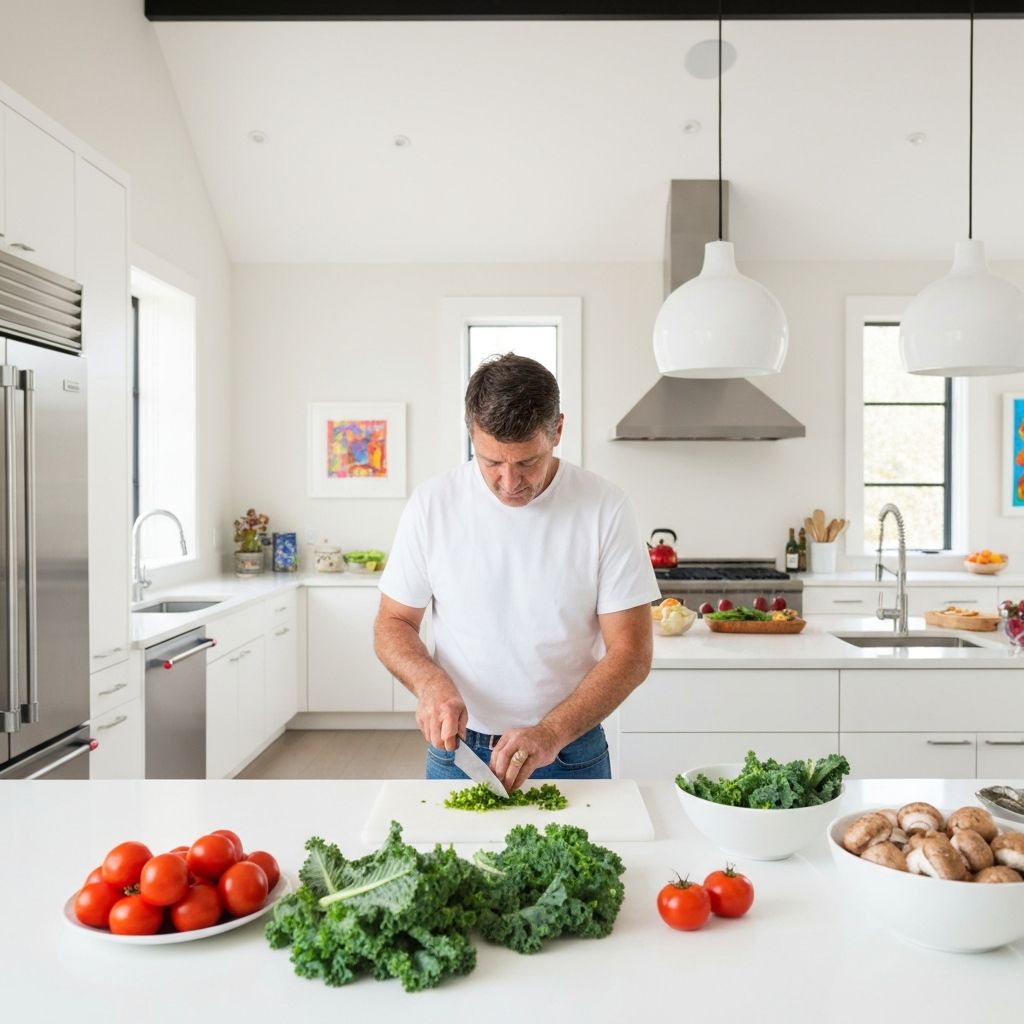 Person preparing healthy meal